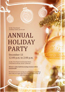 Holiday party invitation web