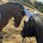 Helena and Candela on trail